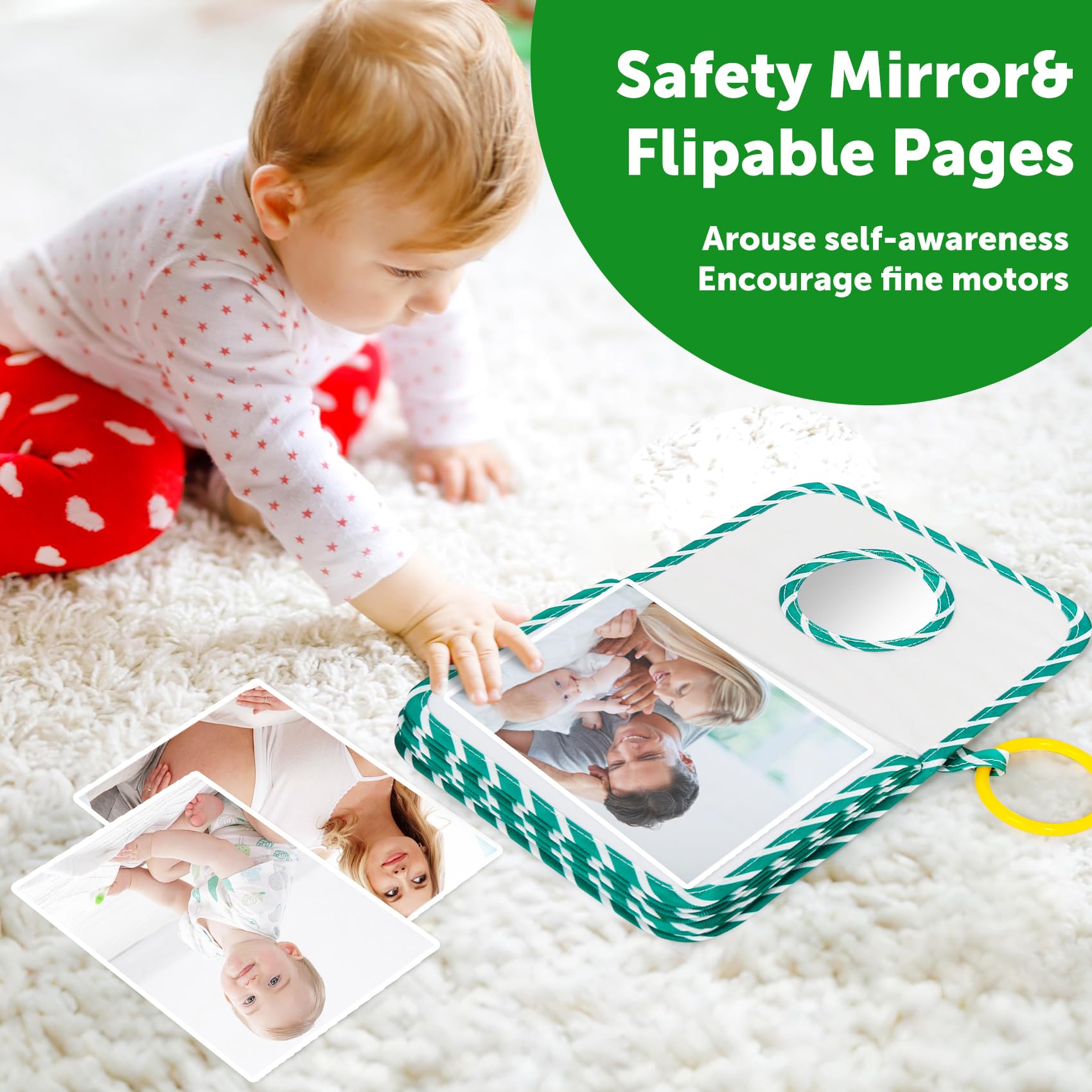 GKDOMS baby photo album soft fabric cover gentle on tiny hands