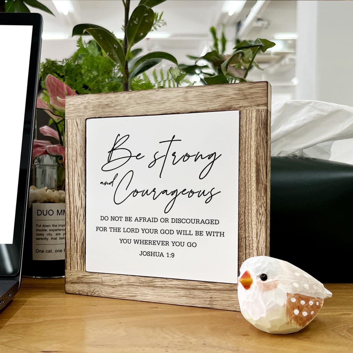 Gkwa Joshua 1:9 sign as bedroom decor keepsake