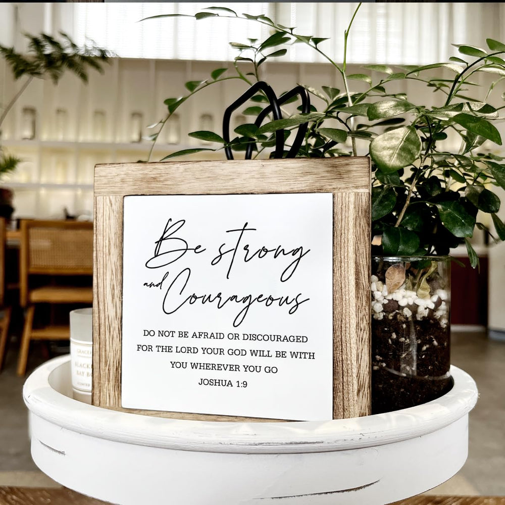 Gift-ready Gkwa Joshua 1:9 sign packaging for graduation or celebration