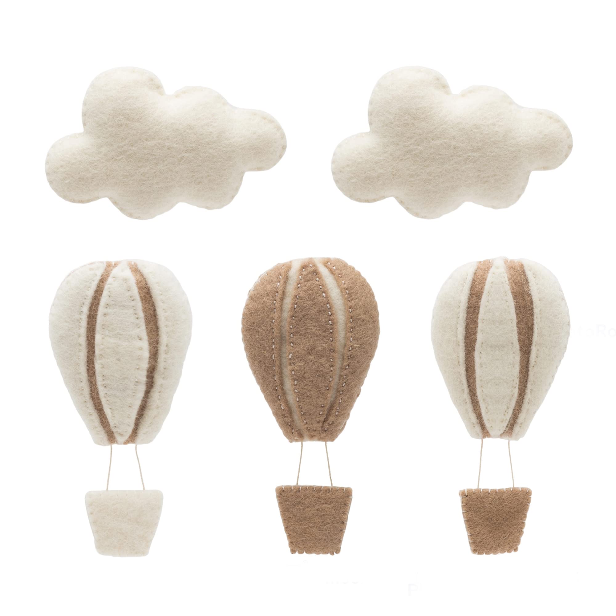 Glaciart One hot air balloon wall decor creates a playful focal point in the nursery.