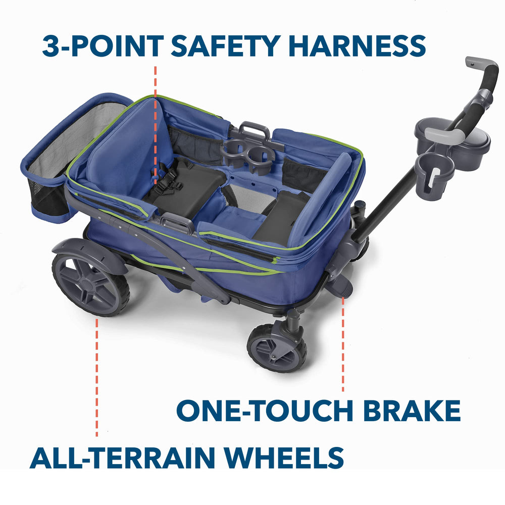 Gladly Family Anthem4 quad wagon quick one-touch braking in action
