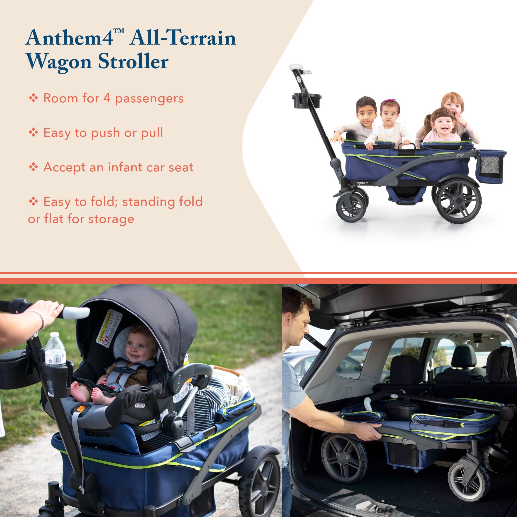 Gladly Family Anthem4 quad wagon folding action illustrating compact storage