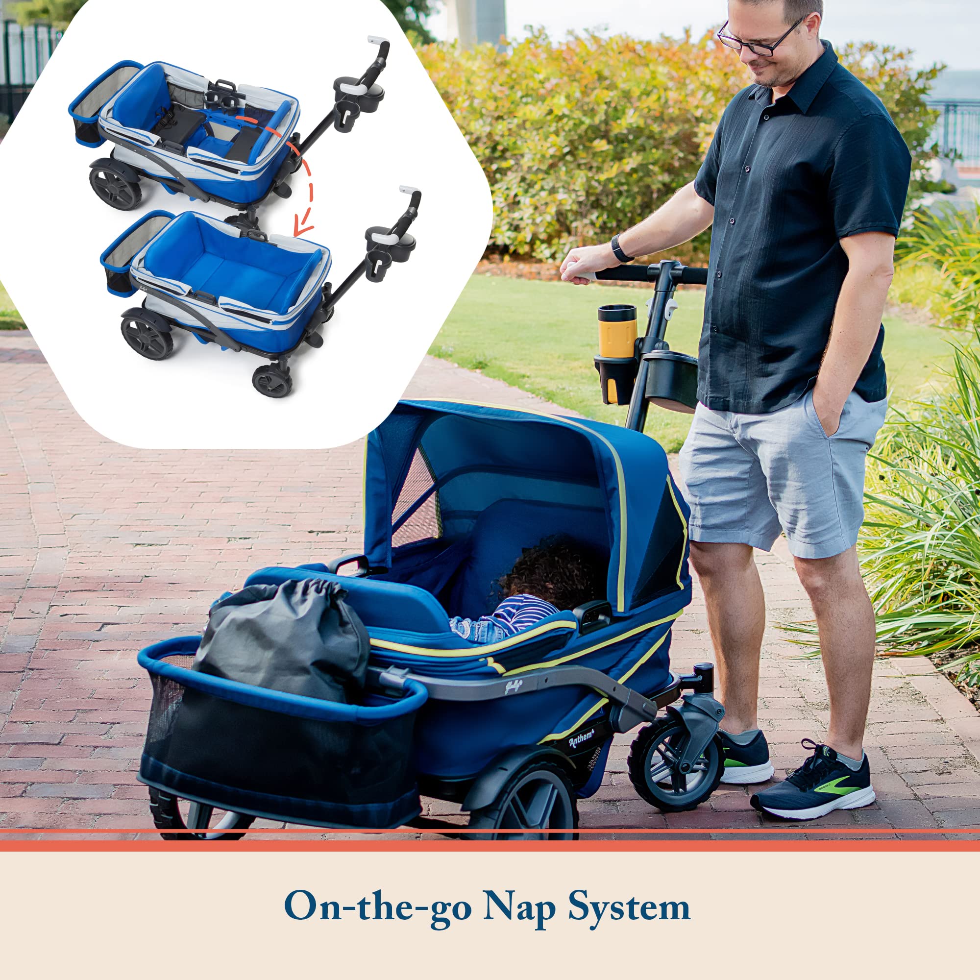 Gladly Family Anthem4 quad wagon interior seats with four 3-point harnesses