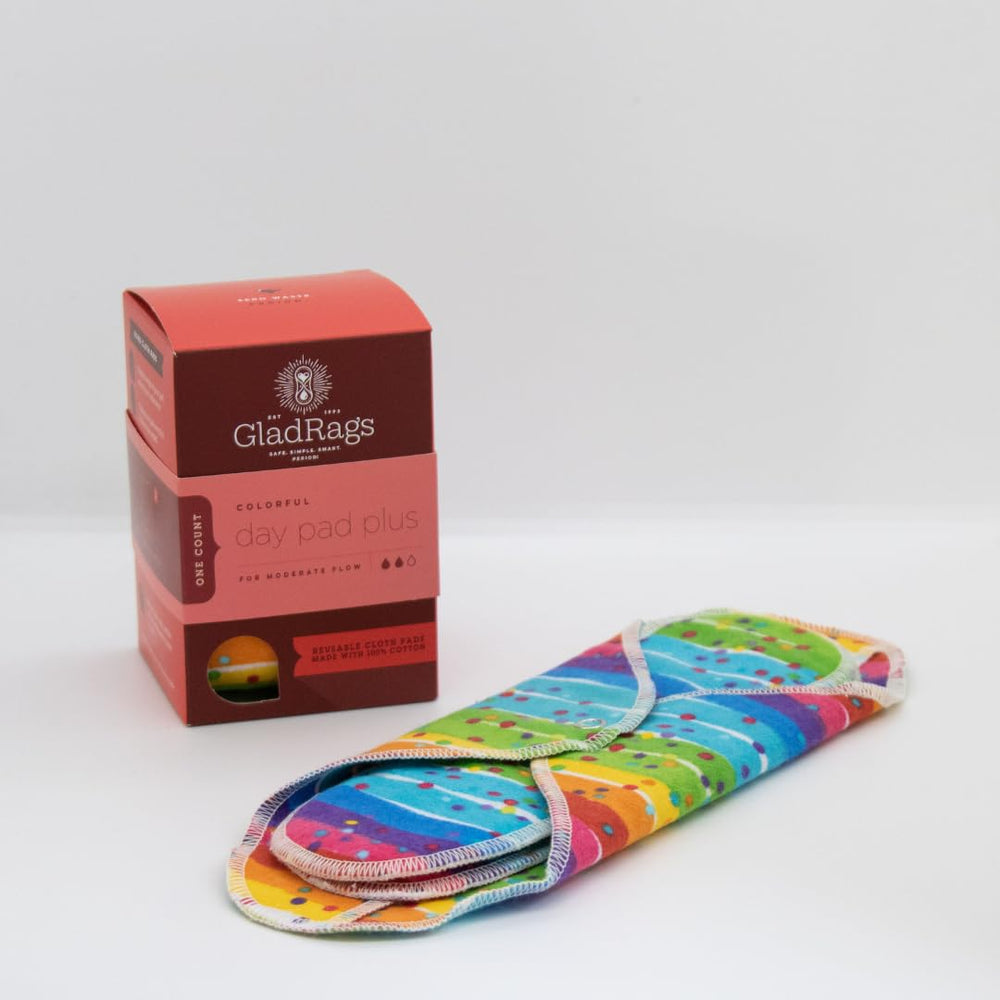 GladRags day pad with wings snapped for secure wear