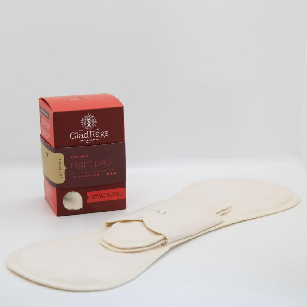 GladRags night pad insert holder with extra inserts for adjustable absorbency.