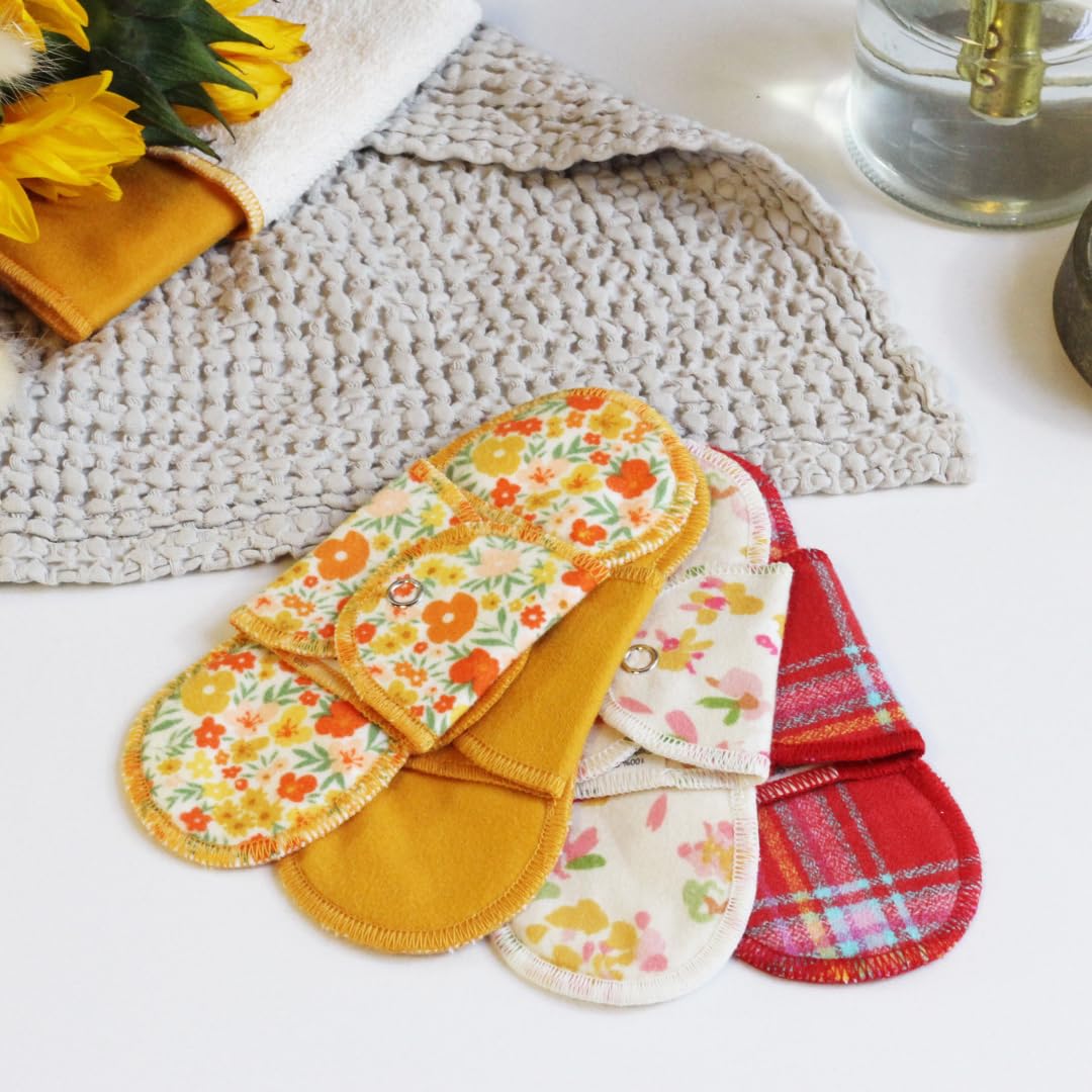 GladRags pantyliner with wings snapped for secure, comfortable fit.
