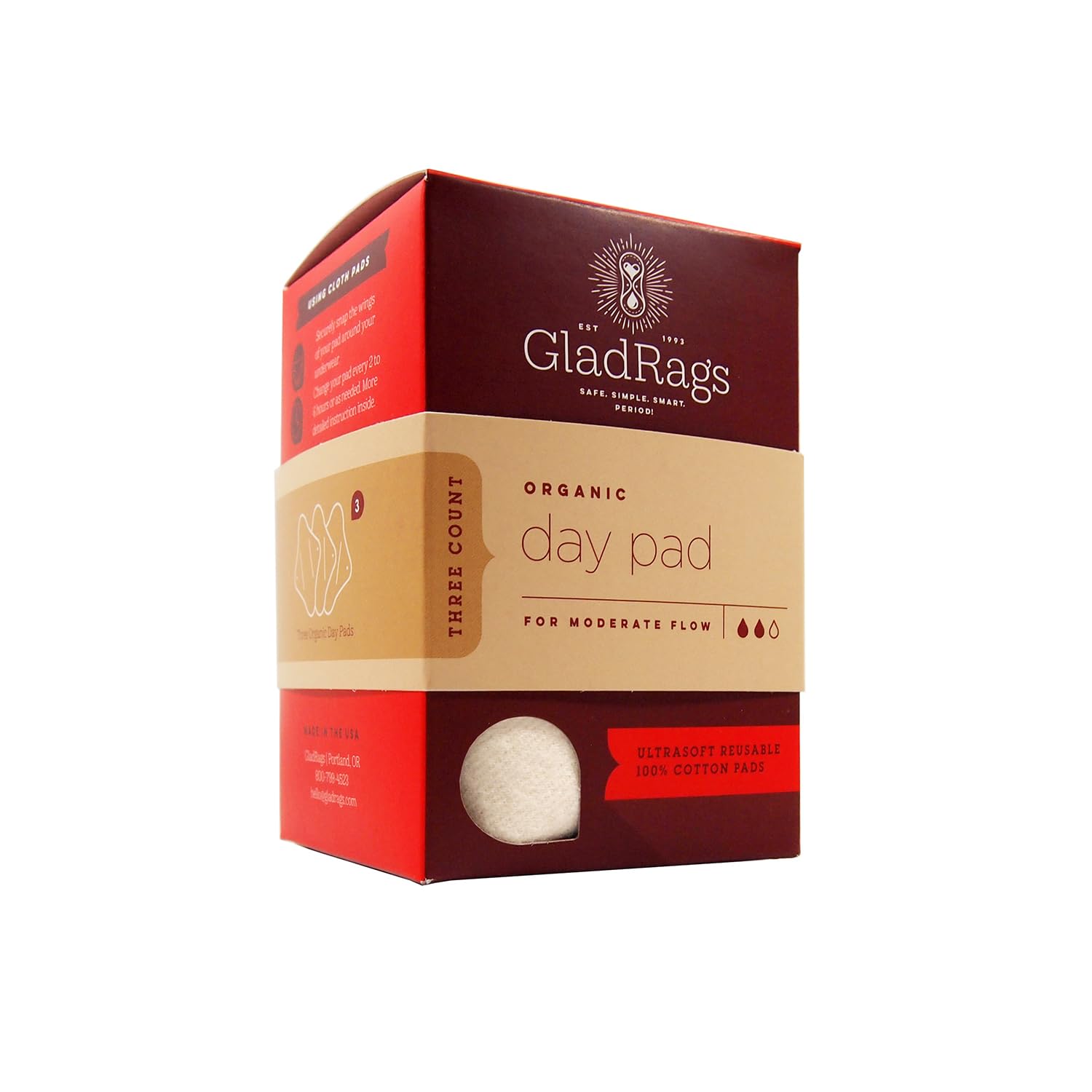 GladRags travel-friendly holder with inserts—compact storage for on-the-go.