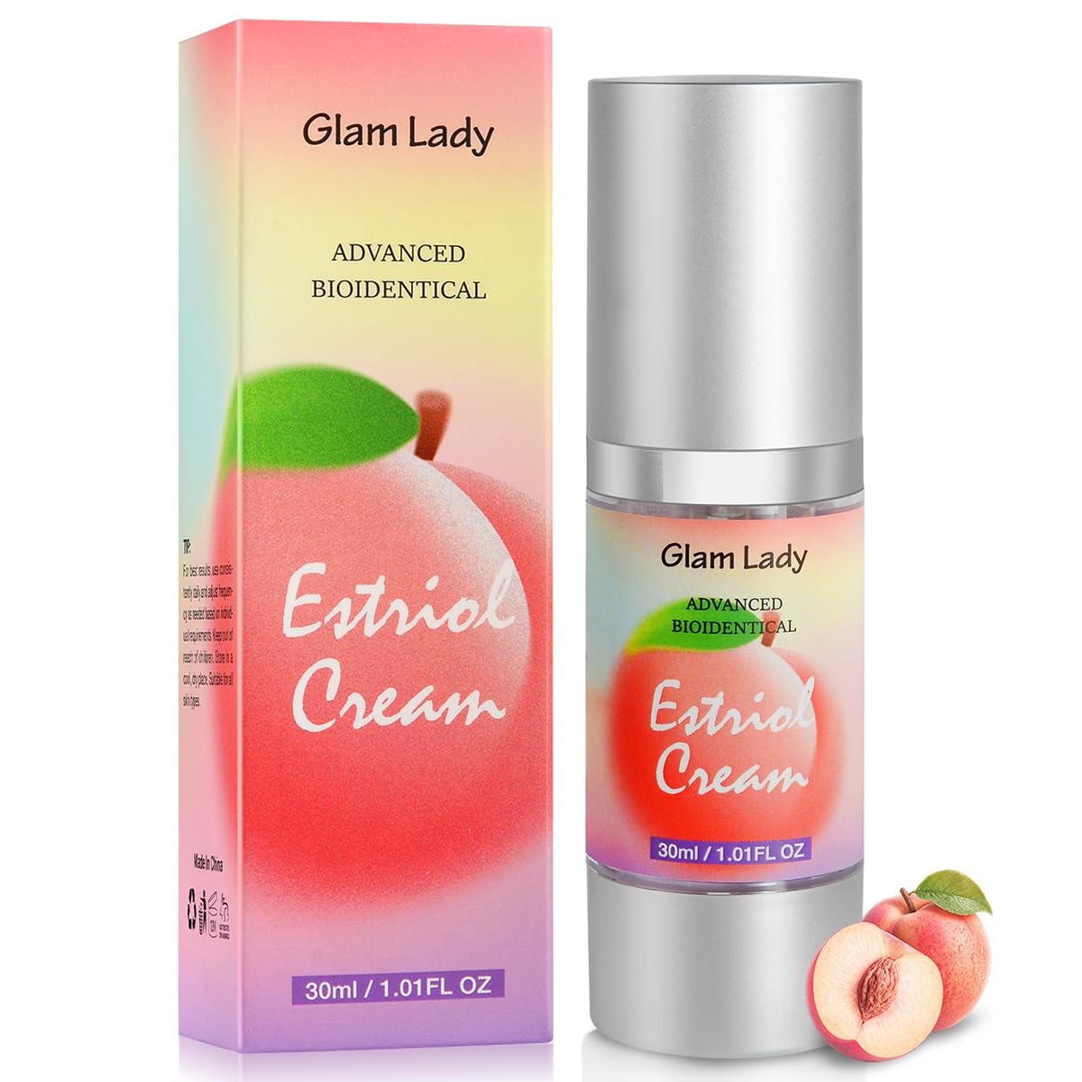 Glam Lady Natural Estriol Cream bottle for smooth, comfortable daily use.