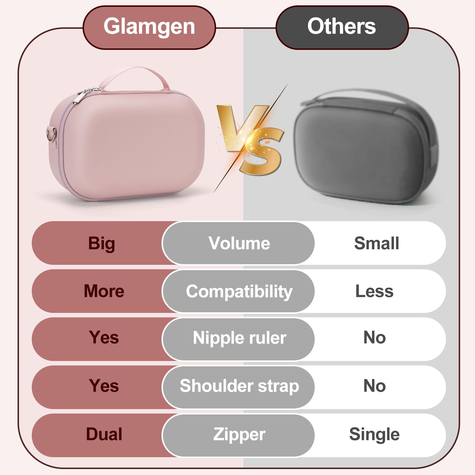 Glamgen bag blends fashion with function for any setting.