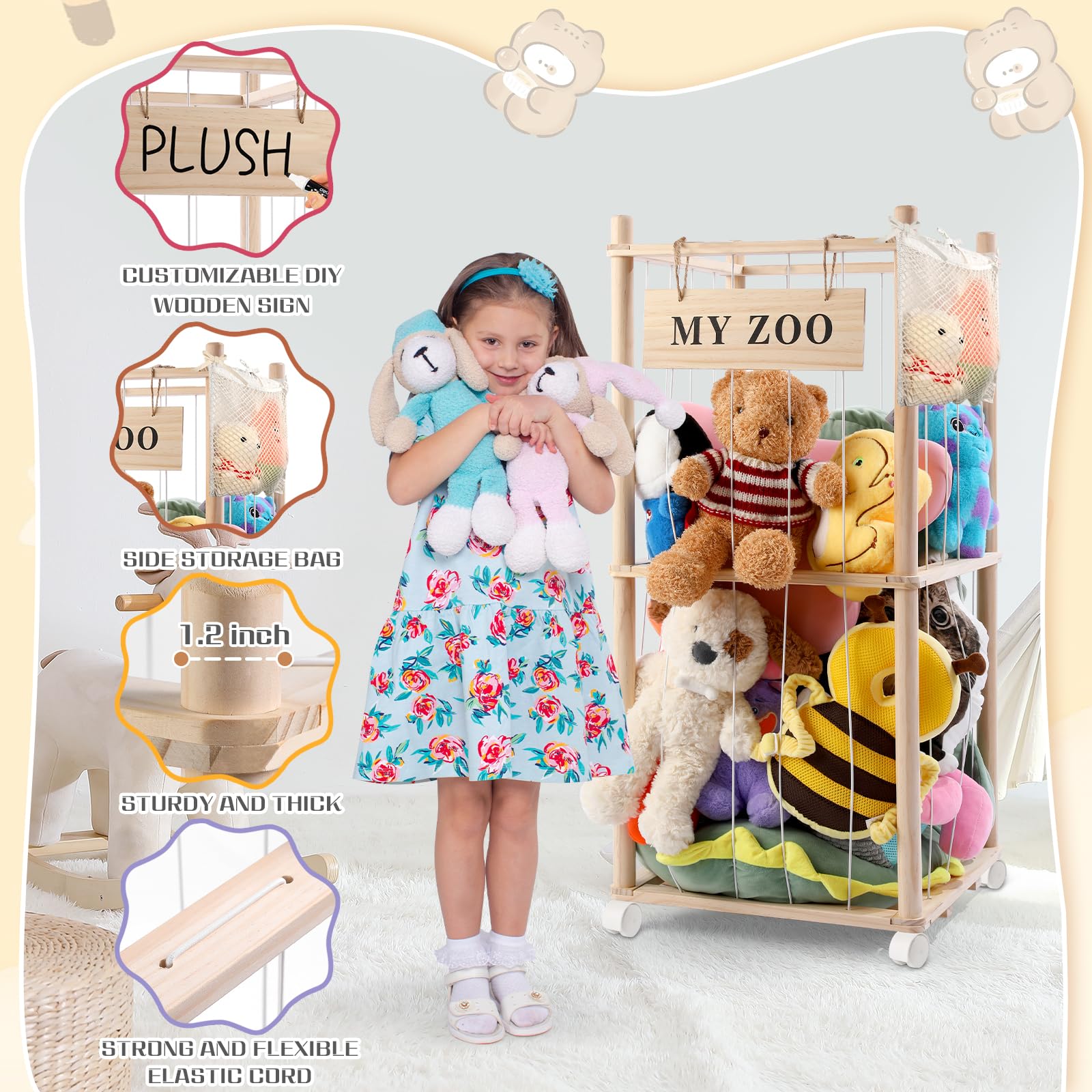 GLDZI multi-tier layout ideal for playrooms, nurseries, and bedrooms.