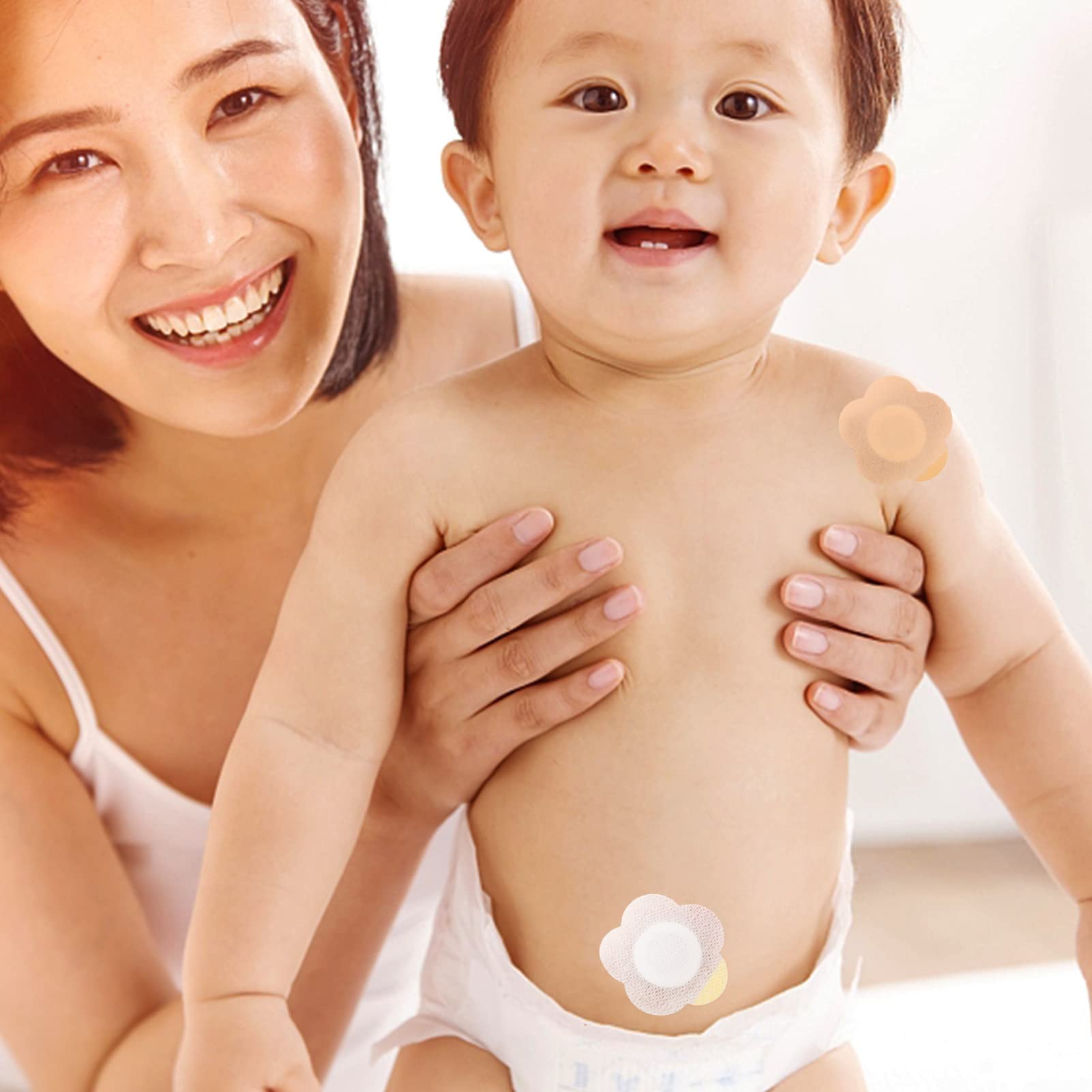 GLEAVI belly button cover for dress occasions keeping the patch discreet.