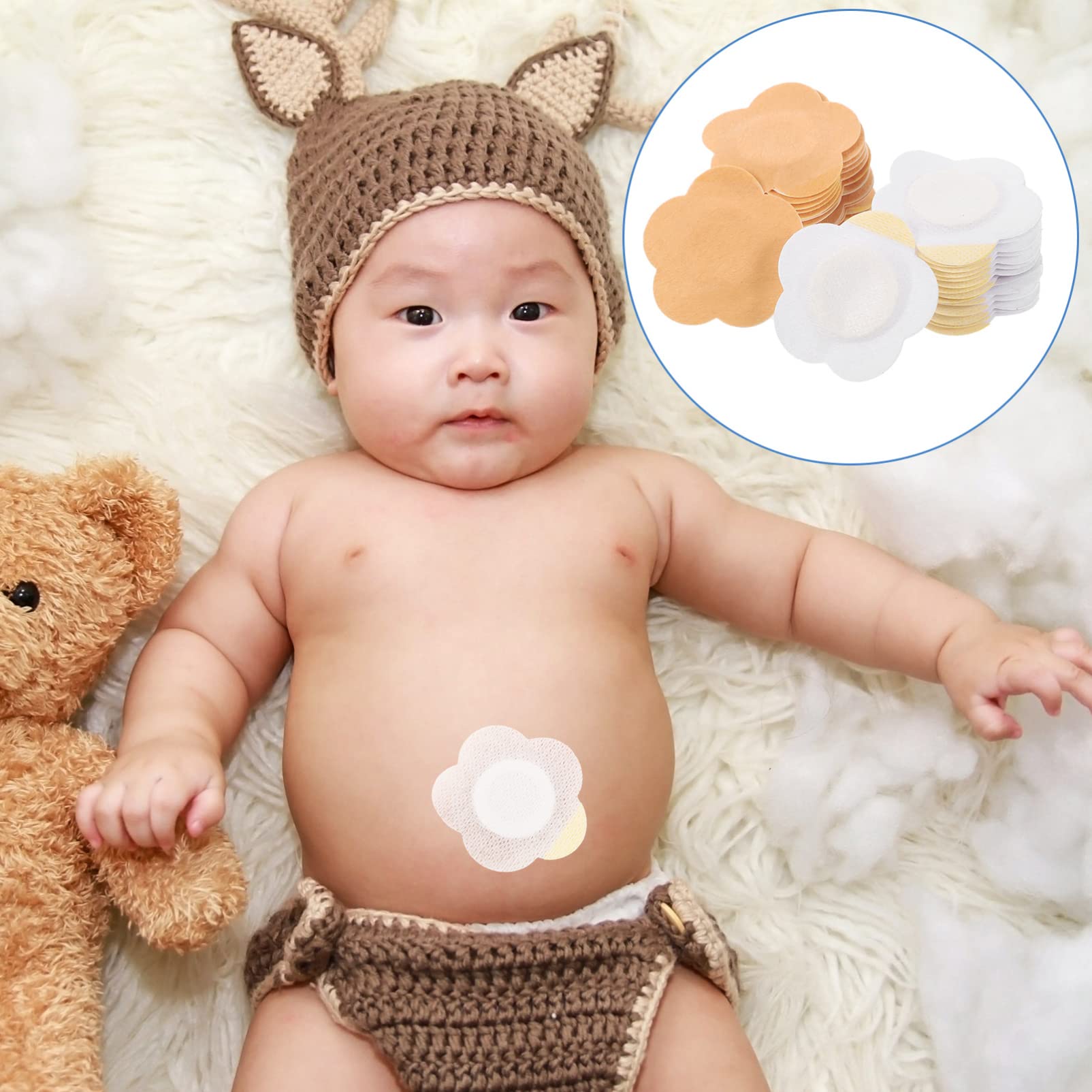 GLEAVI hypoallergenic belly button sticker designed for sensitive baby skin.