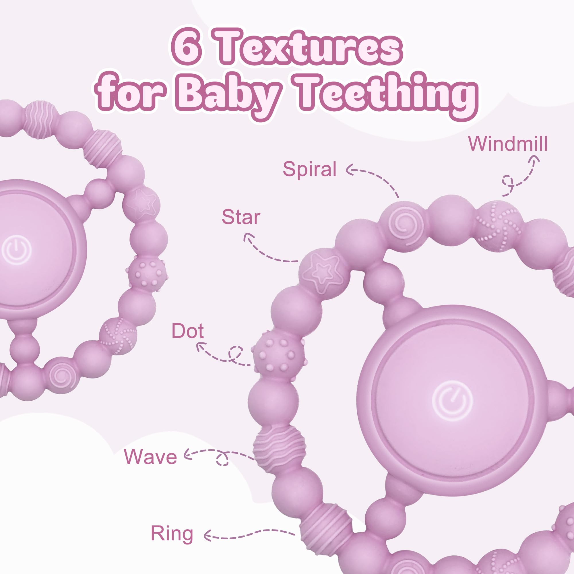 GLEEHAPY BPA-free silicone teething toy promotes safe chewing for babies