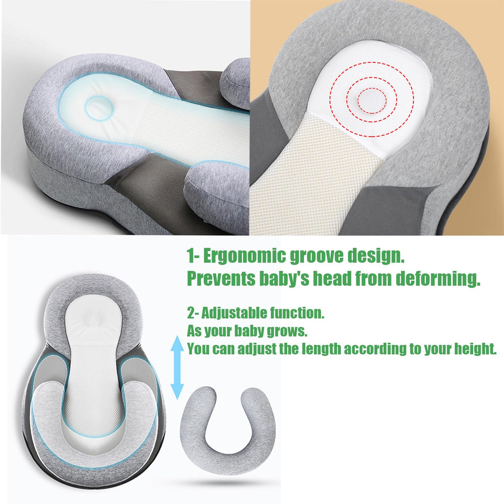 Glemall Nursing Pillow gentle recline supports a natural feeding position for calmer sessions.