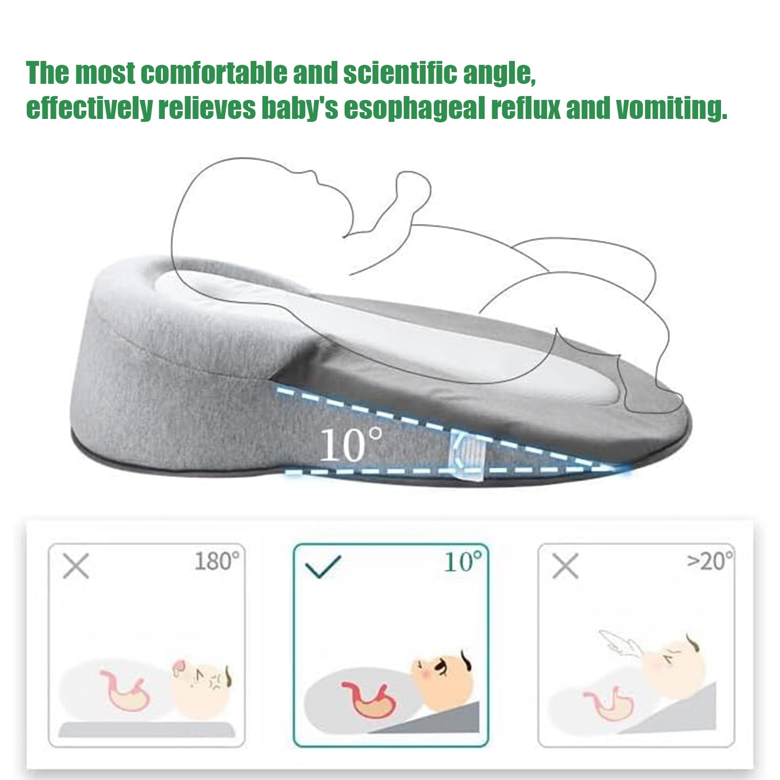Glemall Nursing Pillow non-slip base keeps feeding secure and stable during close-to-baby moments.