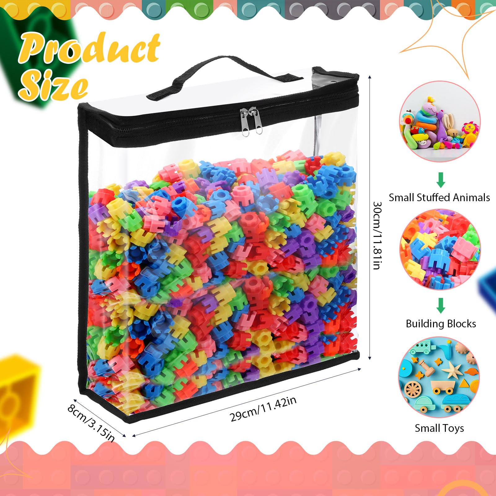 GliCraft waterproof clear PVC storage bags keep contents protected during travel.