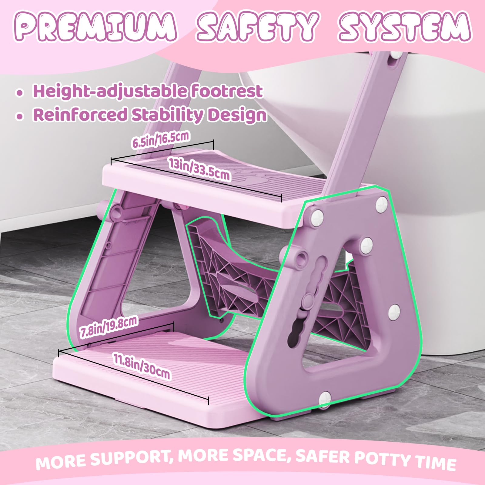 Gliizee Mall 2-in-1 potty stool offers a safe step for toddlers