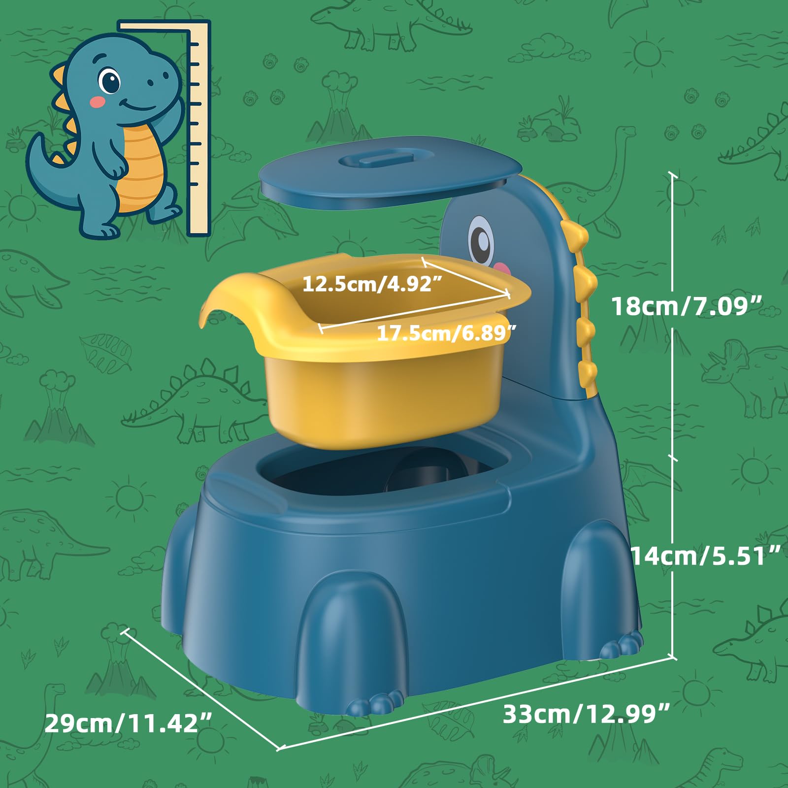 Gliizee Mall deep seat dinosaur design adds fun to potty time