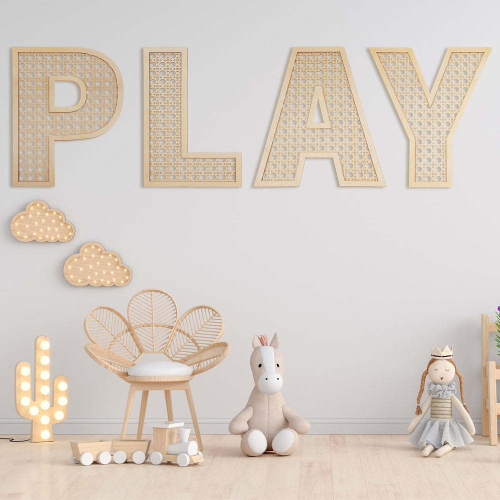 GlikCeil playroom decor letters inspire recognition of letters in a fun interactive way