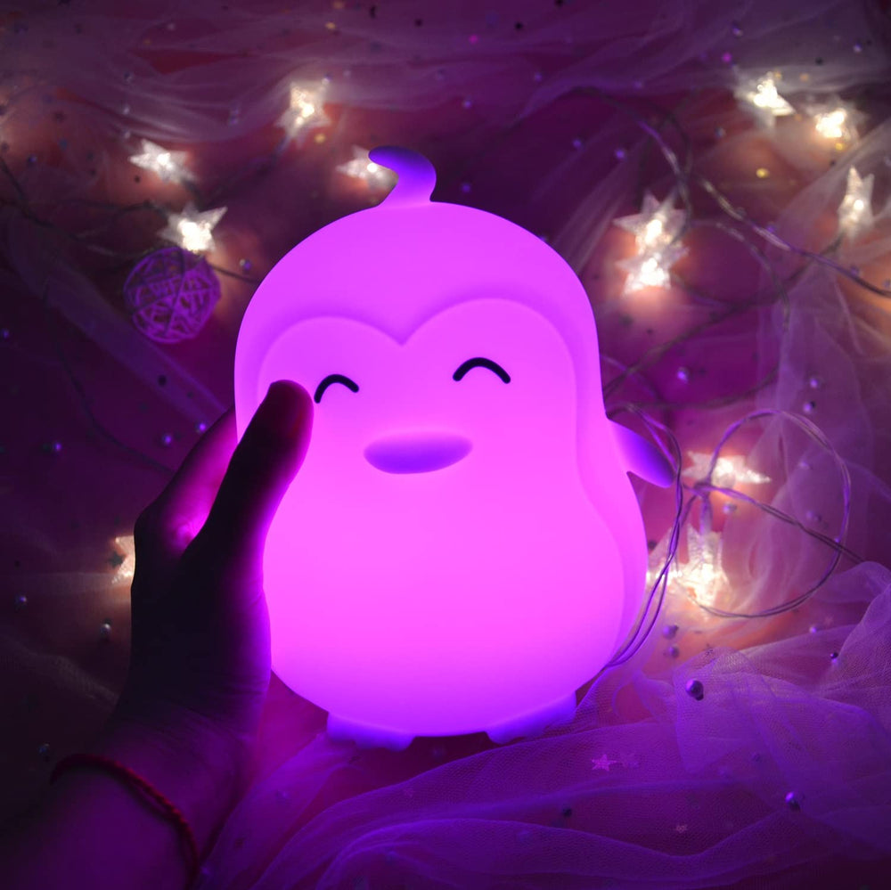 Glinrui penguin night light is eye caring and glare-free.