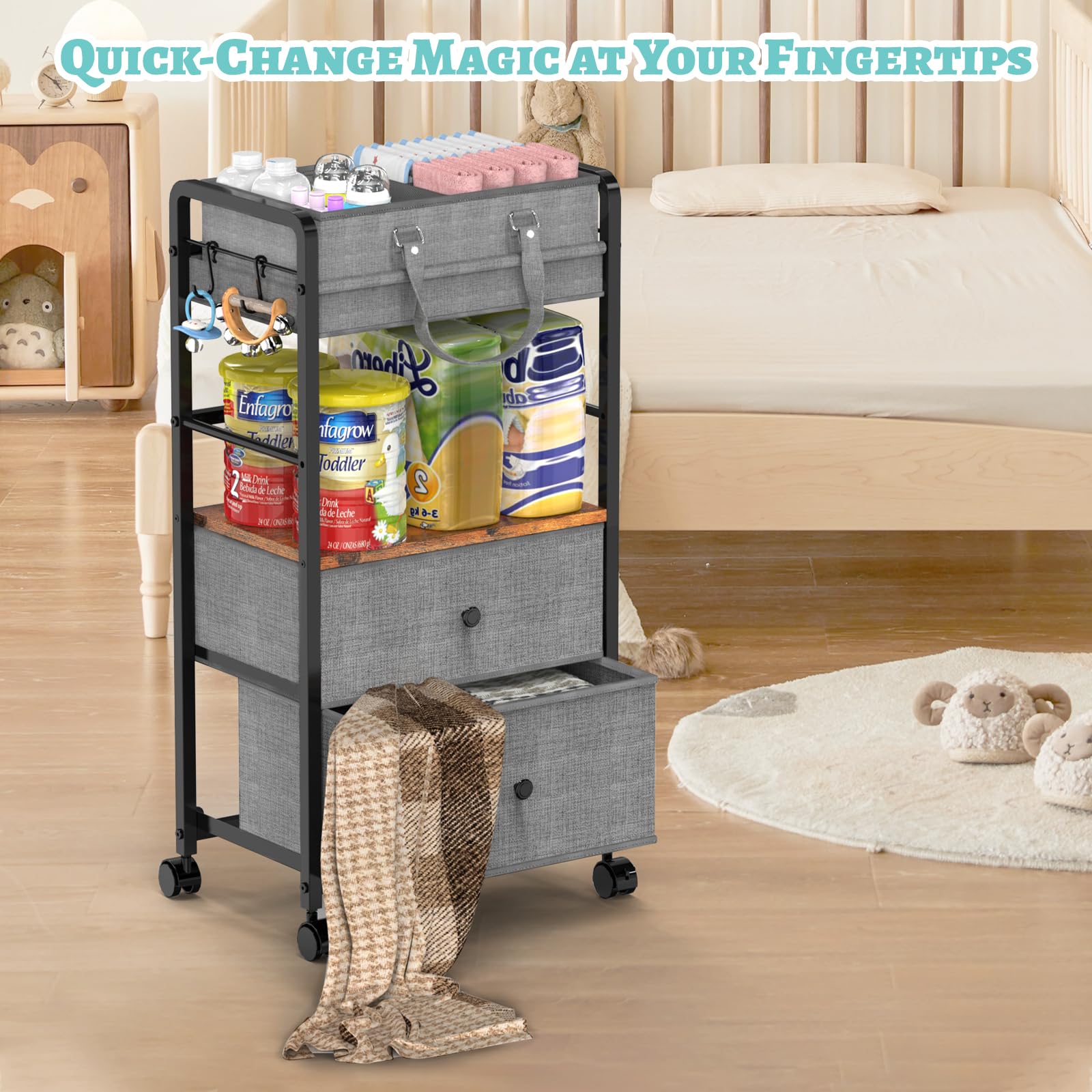 GLISWAM bottom drawers offer quick access to essentials