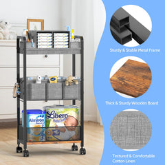 GLISWAM removable top basket used as a mobile changing station for quick transitions.