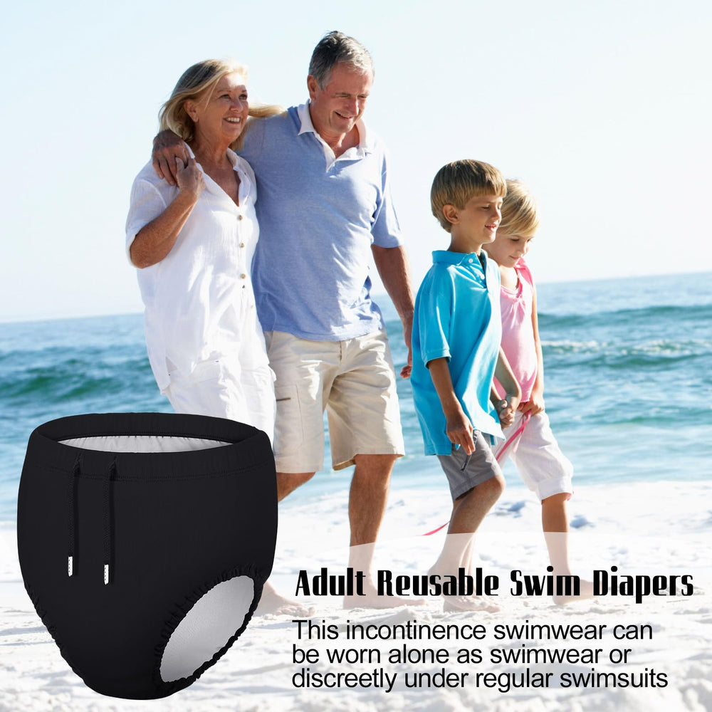 Glitopper adult swim diapers material texture highlights waterproof polyester and breathable inner layer.
