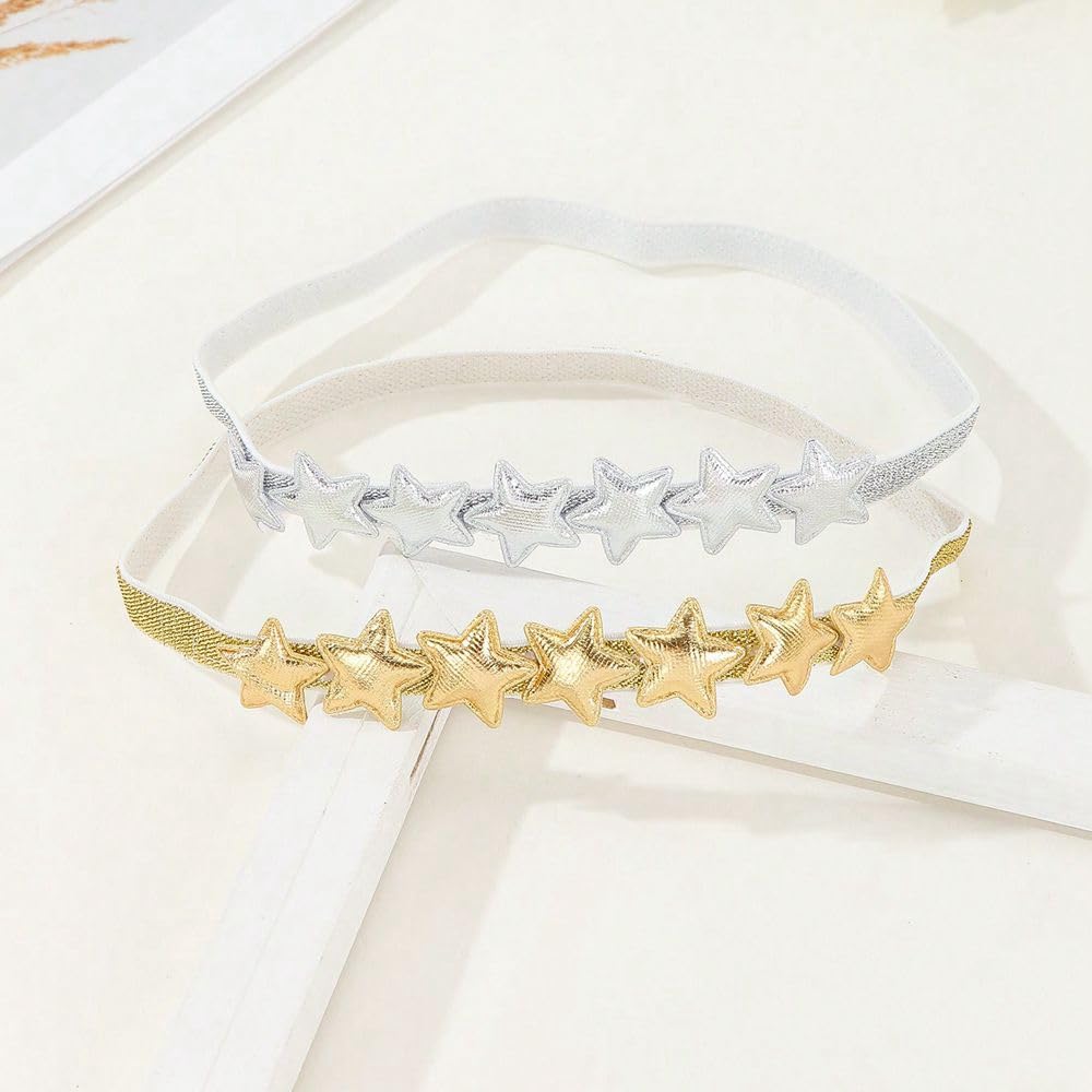 Glitter Star Headband worn on a child for comfortable all-day wear.