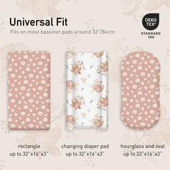 GLLQUEN BABY bassinet sheet with floral pattern brightening nursery decor