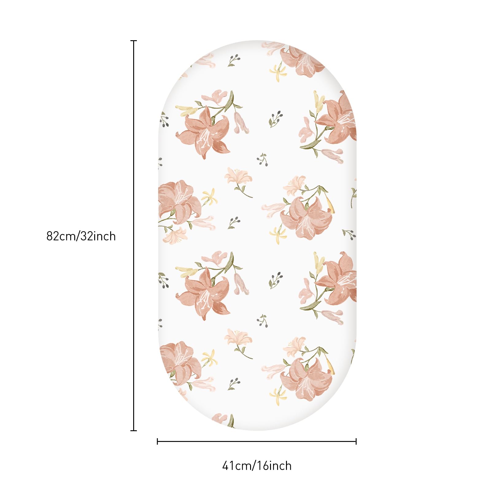 GLLQUEN BABY universal-fit sheets fit standard, oval, round, and rectangular bassinets
