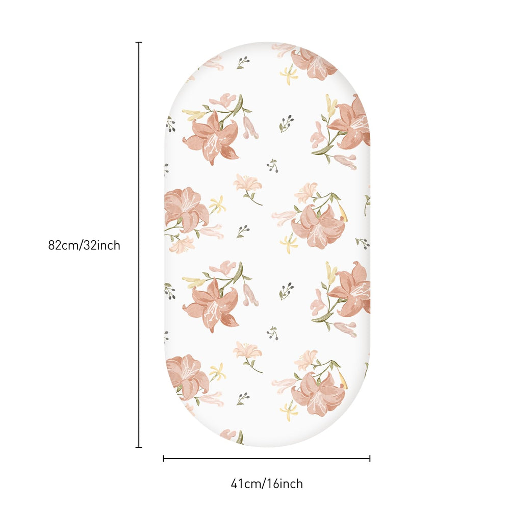 GLLQUEN BABY universal-fit sheets fit standard, oval, round, and rectangular bassinets