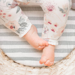 Gllquen Baby bassinet sheets in breathable muslin cotton for moisture control.