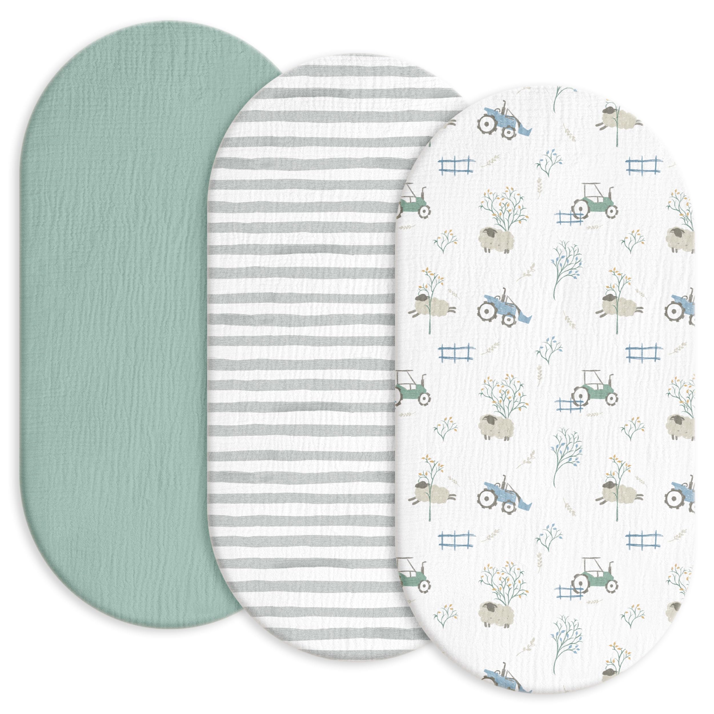 Gllquen Baby bassinet sheets with soft texture for cozy naps.