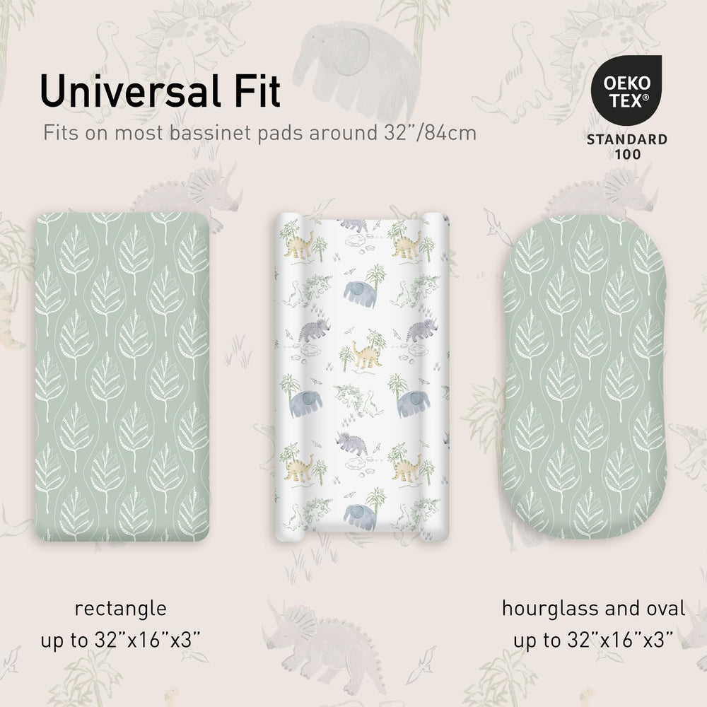 GLLQUEN BABY elastic-edge sheet shows snug fit on bassinet
