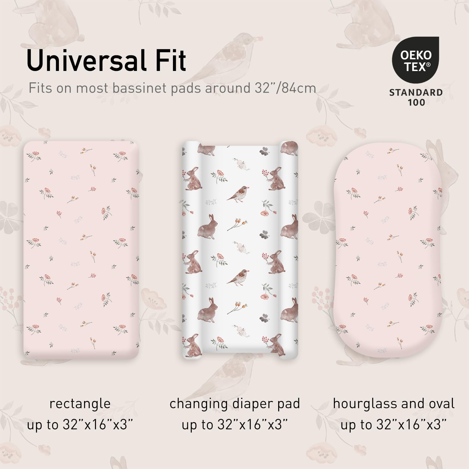 GLLQUEN BABY bassinet sheets floral pattern design