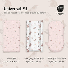GLLQUEN BABY bassinet sheets floral pattern design