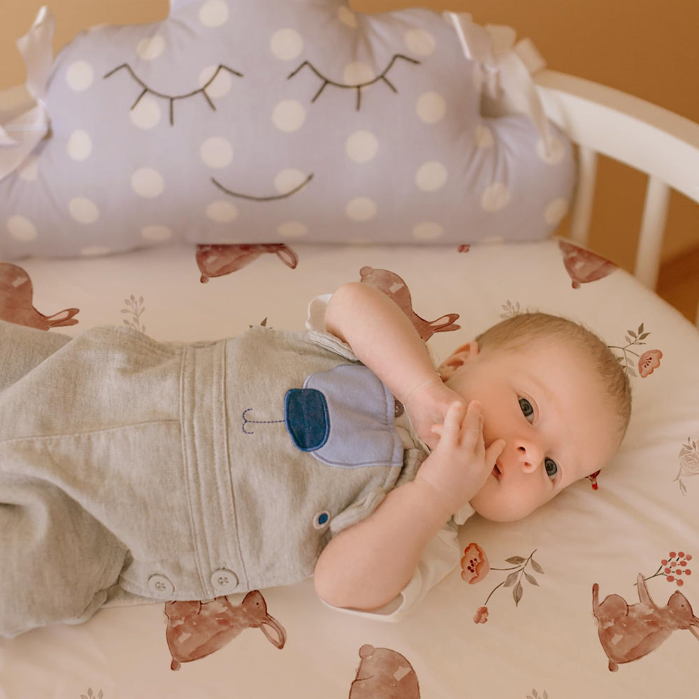 GLLQUEN BABY bassinet sheets with full elastic band for secure fit