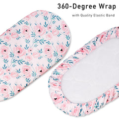 GLLQUEN BABY sheet stretched over standard mattress demonstrates secure fit