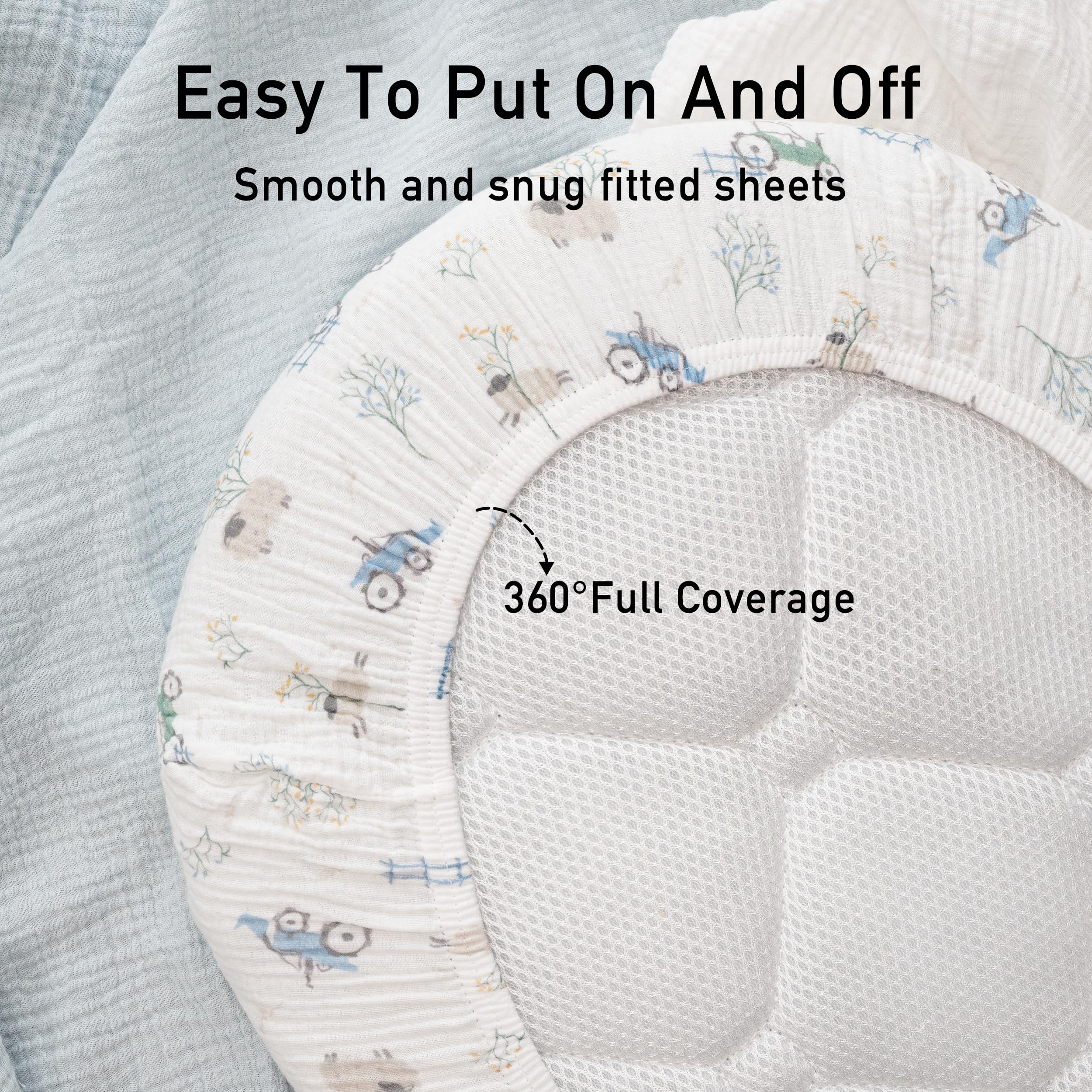 Gllquen Baby OEKO-TEX certified sheets for safety and peace of mind.