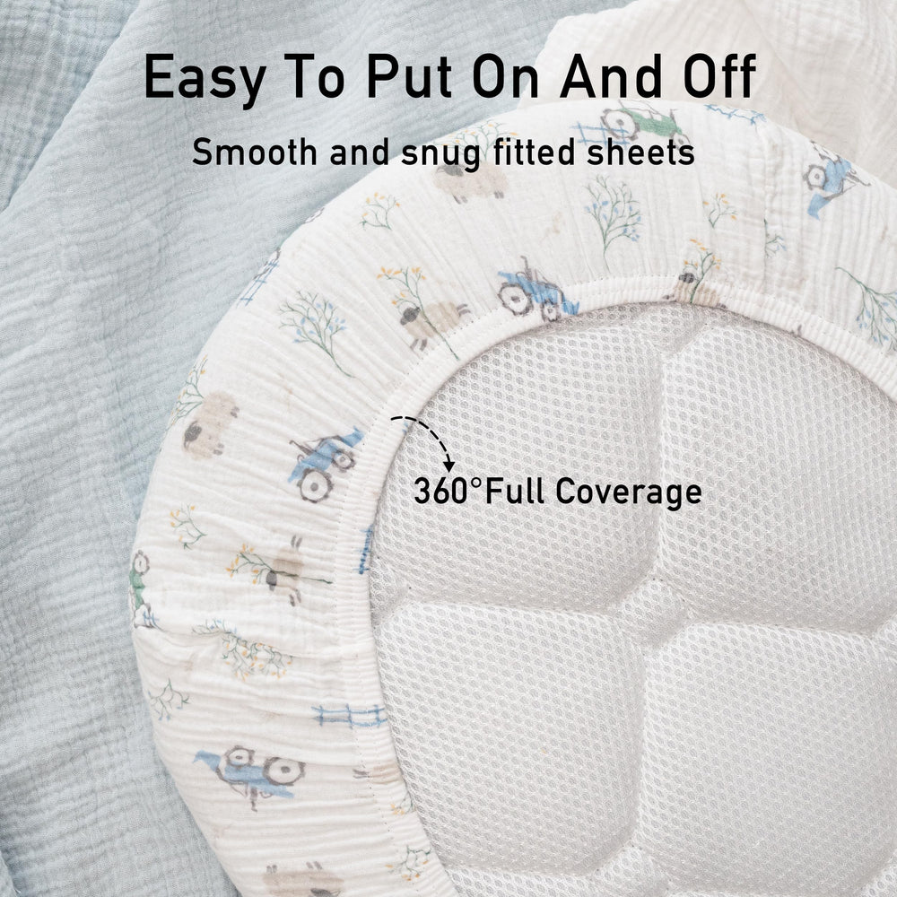 Gllquen Baby OEKO-TEX certified sheets for safety and peace of mind.