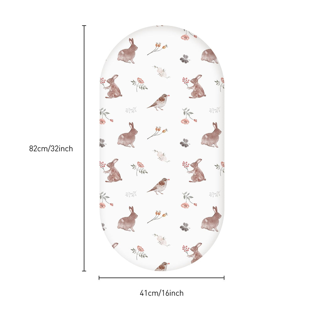 GLLQUEN BABY bassinet sheets rabbit-pattern print design