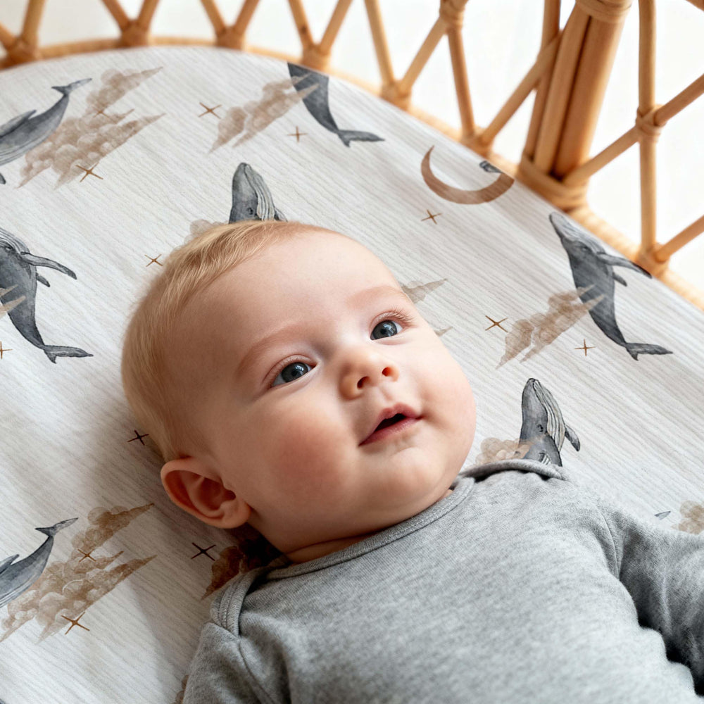 Gllquen Baby bassinet sheets soft muslin cotton for breathable night comfort