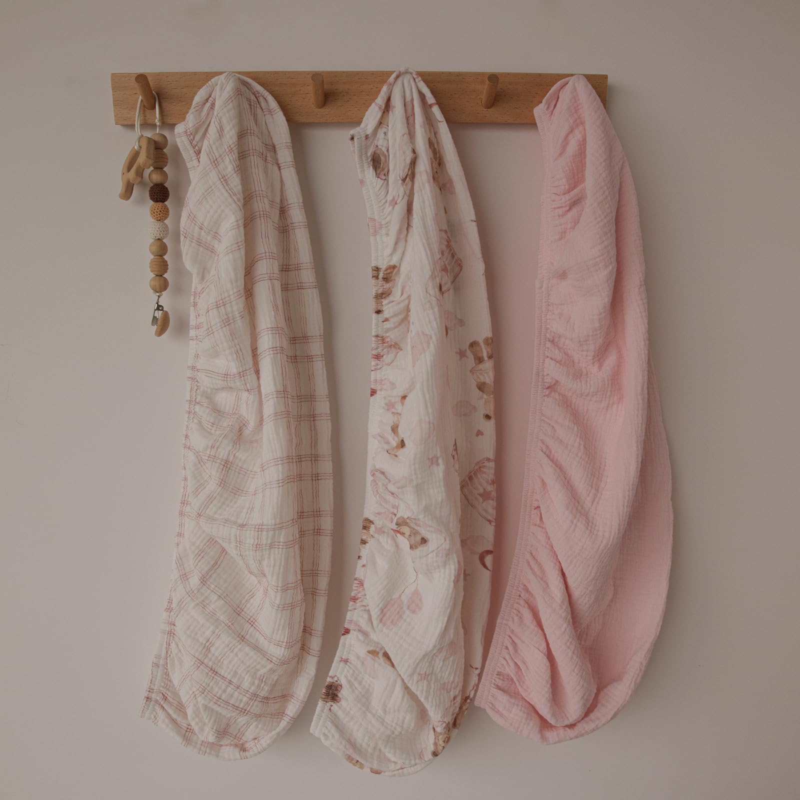 Soft texture closeup emphasizes gentle touch for baby's skin