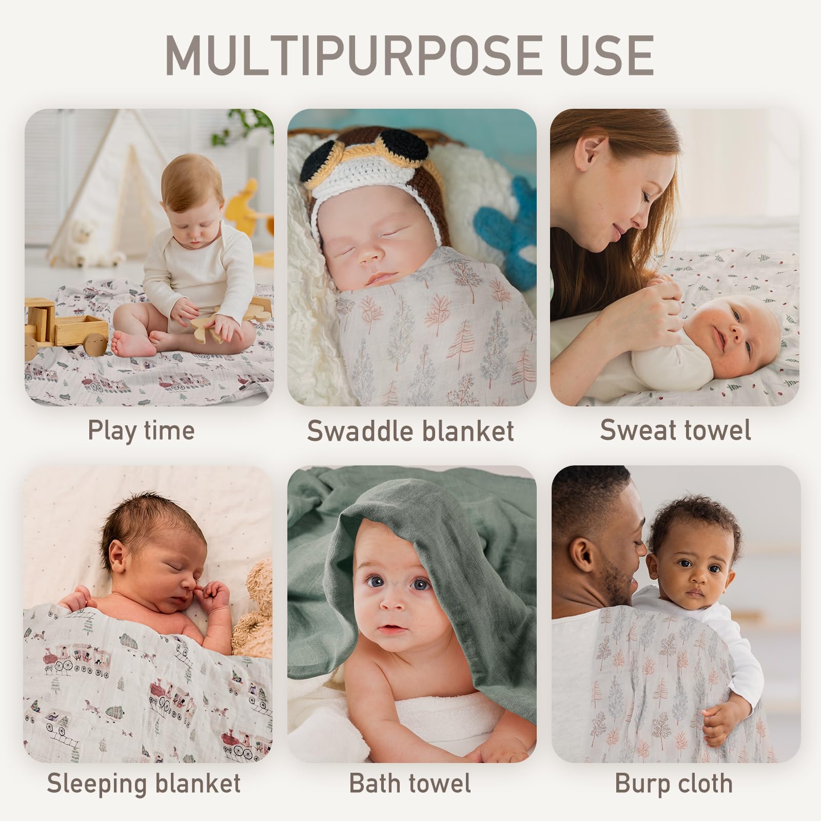 GLLQUEN BABY breathable design blanket, ideal for all-season comfort