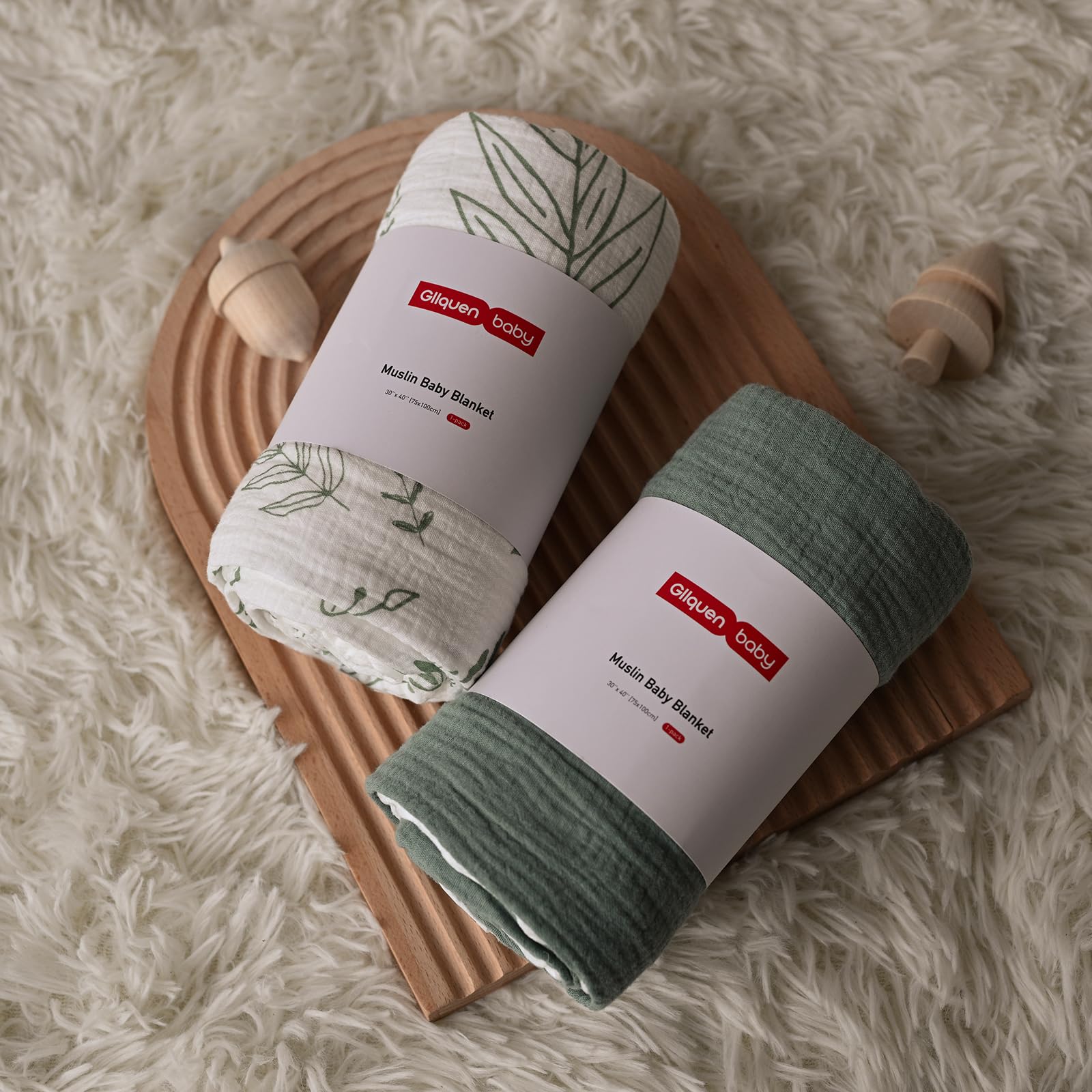 GLLQUEN BABY blanket ideal for stroller trips greenery on the go