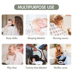 GLLQUEN BABY breathable muslin squares provide comfortable year-round softness