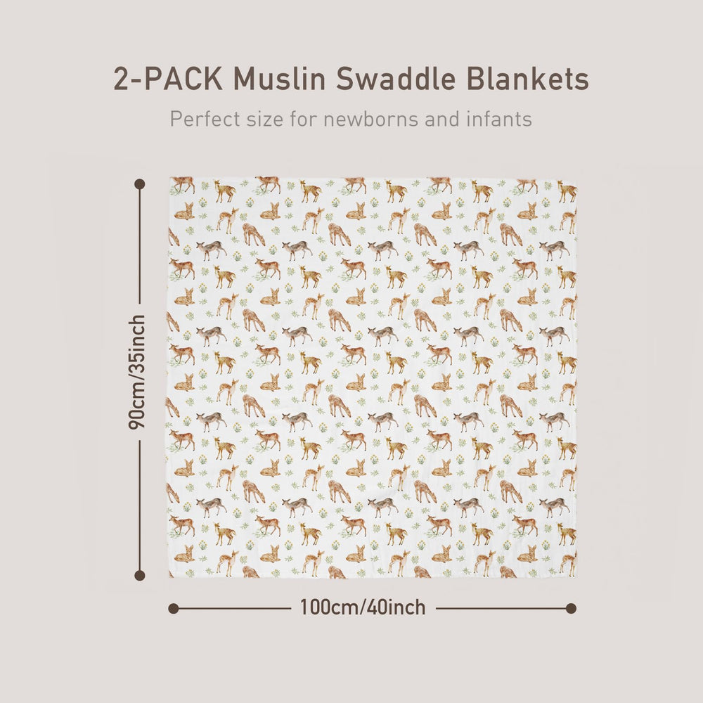 GLLQUEN BABY Deerling swaddle blanket for stroller shade and sun protection.