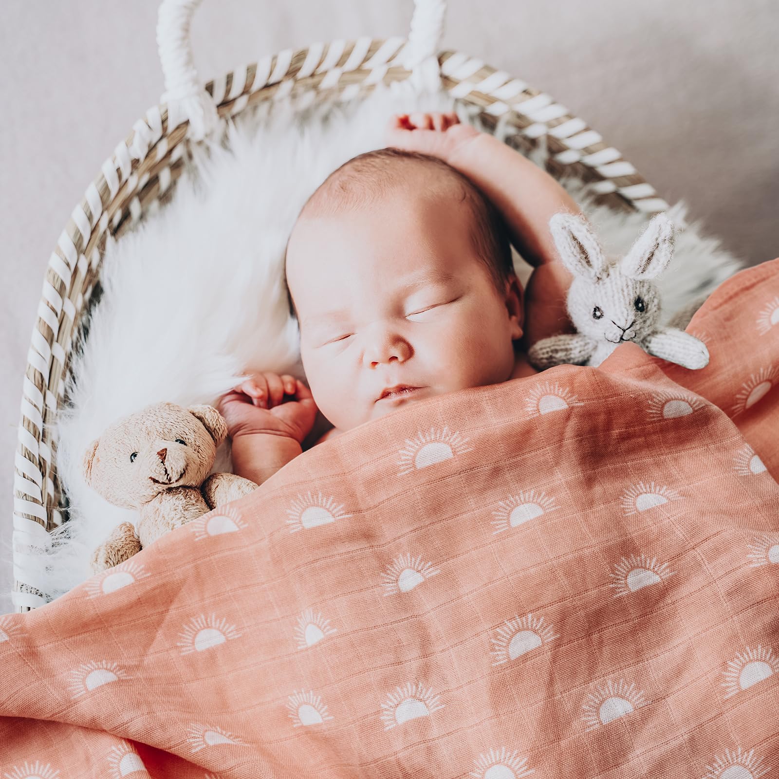 GLLQUEN BABY easy-care muslin blanket stays soft after washes