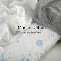 Close-up of Gllquen Baby muslin fabric texture for comfort