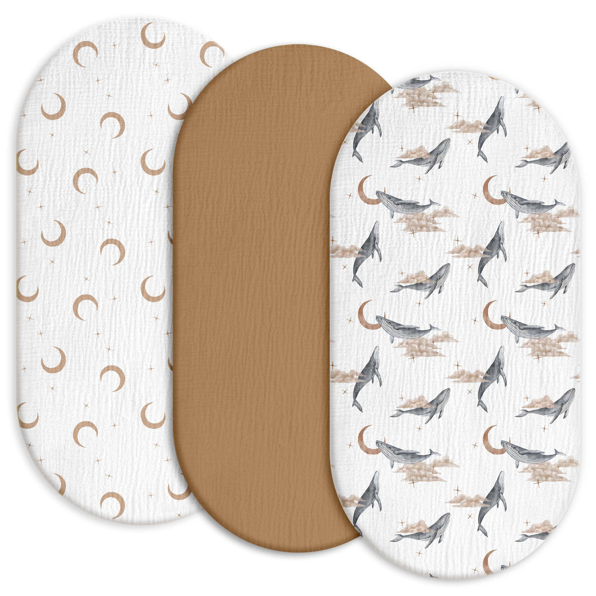 Gllquen Baby muslin sheets pack soft and universal-fit for cradles